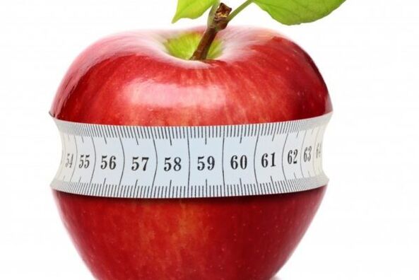 Apple comida útil para a perda de peso