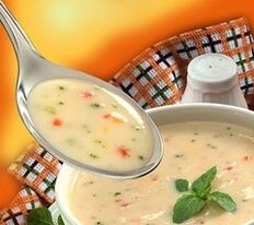 sopa de grans viscosos para a gastrite