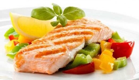 Peixe con verduras para a dieta Dukan